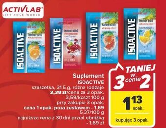 Carrefour Isoactive cytryna activlab oferta