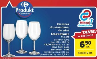 Carrefour Kieliszek do szampana tulipe carrefour oferta