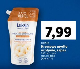 Lidl Mydło w płynie cotton milk & provitamin b5 luksja creamy soft oferta