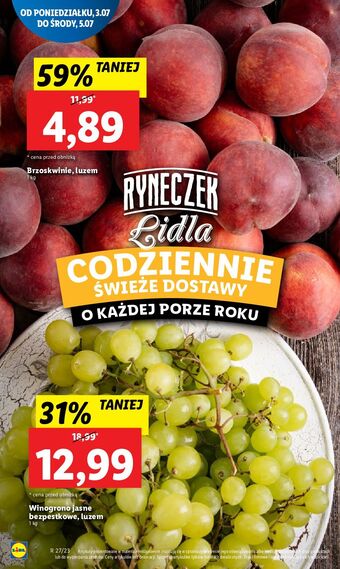Lidl Brzoskwinie oferta