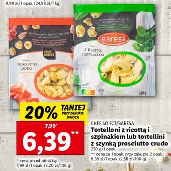 Lidl Tortelloni z ricottą i szpinakiem baresa oferta
