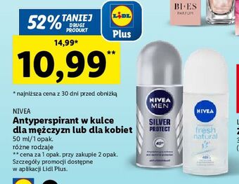 Lidl Antyperspirant nivea men silver protect oferta