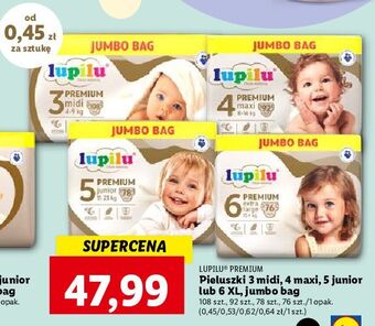 Lidl Pieluchy midi 3 lupilu premium oferta