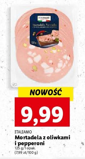 Lidl Mortadela z oliwkami i pepperoni italiamo oferta