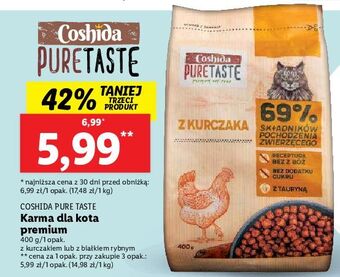 Lidl Karma dla kota z kurczakiem coshida pure taste oferta