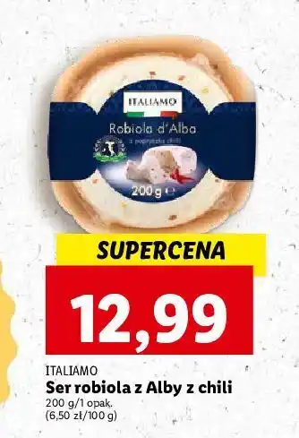 Lidl Ser robiola z alby chilli italiamo oferta