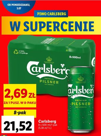 Lidl Piwo carlsberg export premium pilsner oferta
