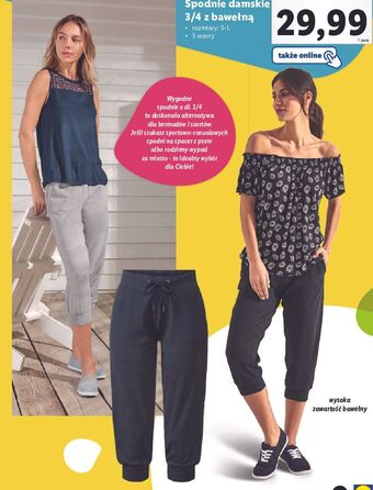 Lidl Spodnie damskie 3/4 oferta