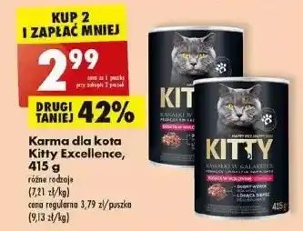 Biedronka Karma dla kota z wołowina kitty excellence oferta