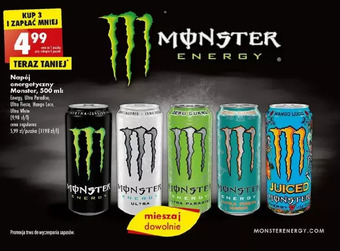 Biedronka Napoj energetyczny monster energy zero ultra fiesta mango oferta