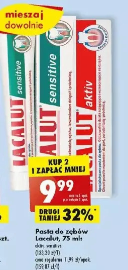 Biedronka Pasta do zębów lacalut sensitive oferta