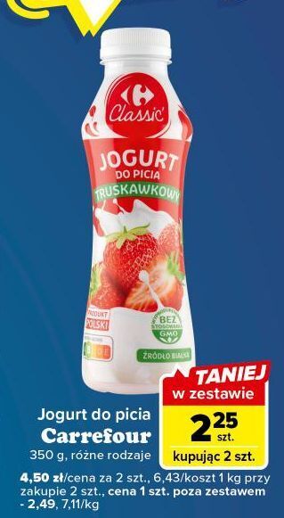 Carrefour Express Jogurt truskawkowy carrefour classic oferta