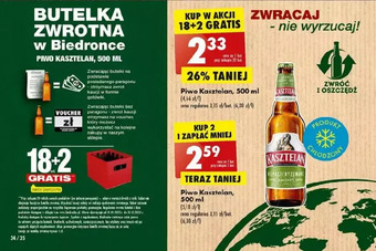 Biedronka Piwo kasztelan niepasteryzowane oferta