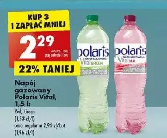 Biedronka Woda red polaris vital oferta