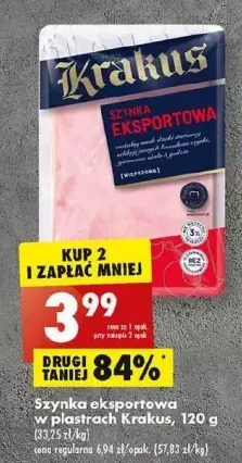 Biedronka Szynka eksportowa krakus animex oferta