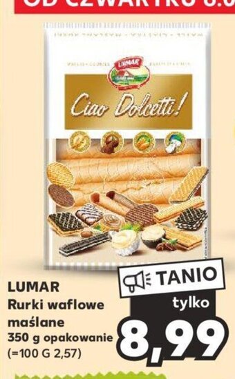 Kaufland LUMAR Rurki waflowe maślane 350g oferta