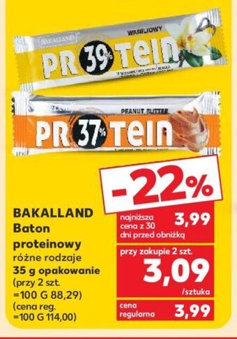 Kaufland BAKALLAND Baton proteinowy 35g oferta