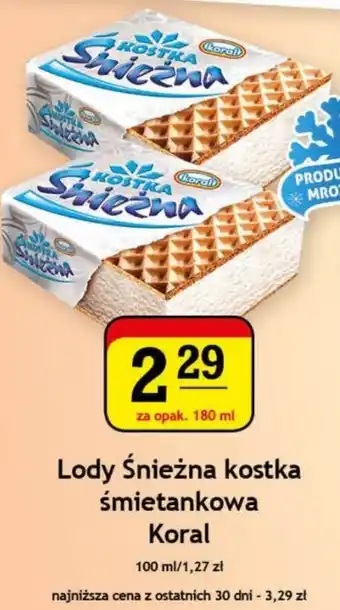 Gram Market Lody Śnieżna kostka śmietankowa Koral 180ml oferta