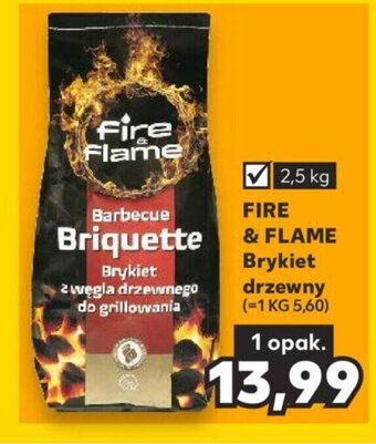Kaufland FIRE & FLAME Brykiet drzewny 2,5kg oferta