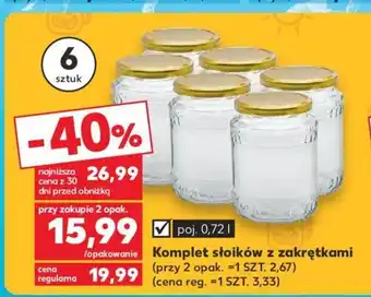 Kaufland Komplet słoików z zakrętkami poj. 0,72l oferta