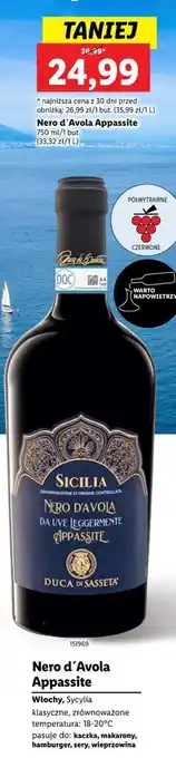 Lidl Wino nero d'avola appassite oferta