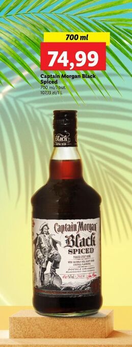 Lidl Rum + kufel captain morgan black spiced oferta