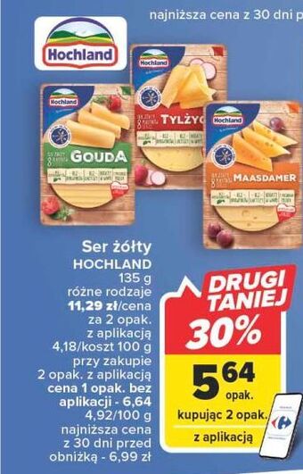 Carrefour Ser gouda plastry hochland oferta