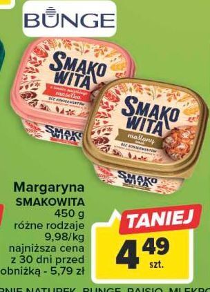Carrefour Margaryna smakowita maślany smak oferta