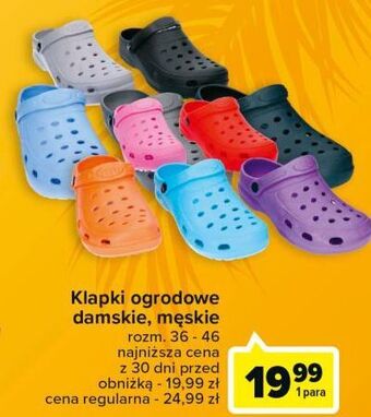 Carrefour Klapki ogrodowe damskie rozm. 36-46 oferta