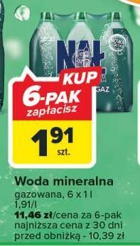 Carrefour Woda gazowana nałęczowianka oferta