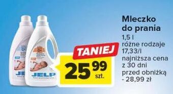 Carrefour Hipoalergiczne mleczko do prania kolorów jelp 0+ (dawniej soft) oferta