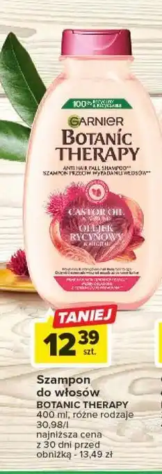 Carrefour Szampon olejek rycynowy i migdał garnier botanic therapy oferta