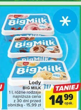 Carrefour Lody czekolada algida big milk oferta
