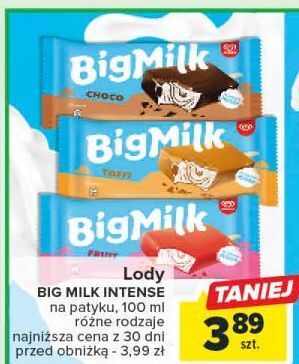 Carrefour Lód toffi intense algida big milk oferta