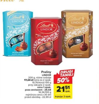 Carrefour Bombonierka milk lindt lindor oferta