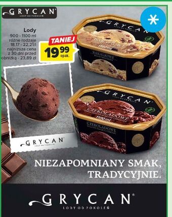 Carrefour Lody czekoladowe grycan oferta