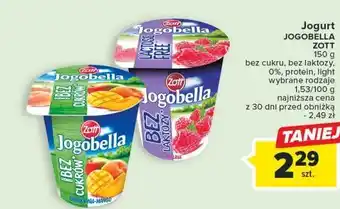 Carrefour Jogurt brzoskwinia-mango bez dodatku cukrów zott jogobella oferta