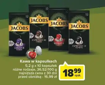 Carrefour Kawa w kapsułkach lungo 6 jacobs lungo oferta