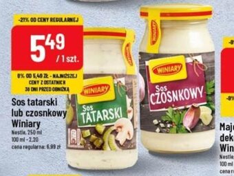 Polomarket Sos tatarski lub czosnkowy Winiary 250 ml oferta