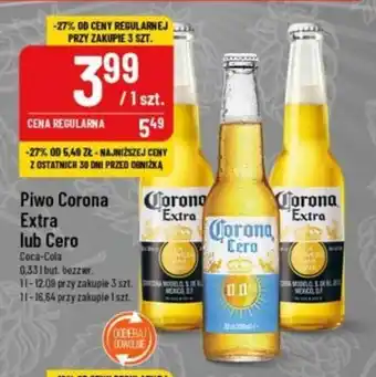 Polomarket Piwo Corona Extra lub Cero 330 ml oferta