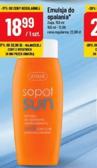 Polomarket Emulsja do opalania Ziaja 150 ml oferta