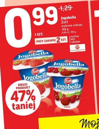 Intermarche Jogobella Zott 150g oferta