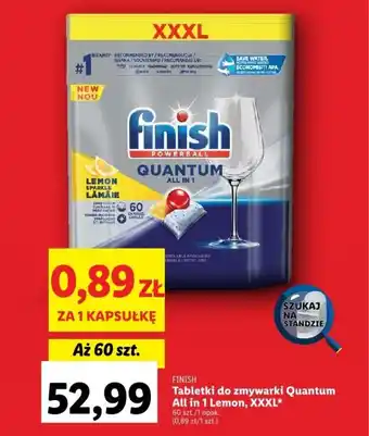 Lidl FINISH Tabletki do zmywarki Quantum All in 1 Lemon, XXXL* oferta