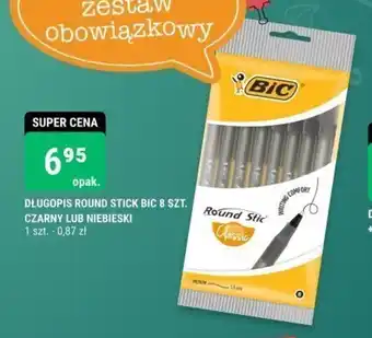 bi1 DŁUGOPIS ROUND STICK BIC 8 SZT. CZARNY LUB NIEBIESKI oferta