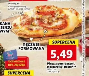Lidl Pinsa z pomidorami, mozzarellą i pesto 150 g/1 szt. oferta