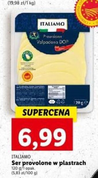 ITALIAMO Ser provolone w plastrach 120g
