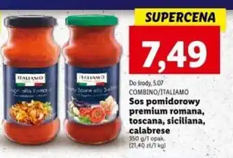 Lidl Combino/Italiamo Sos pomidorowy premium romana, toscana, siciliana, calabrese 350g oferta