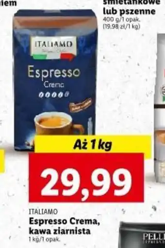 Lidl ITALIAMO Espresso Crema, kawa ziarnista 1 kg/1 opak. oferta