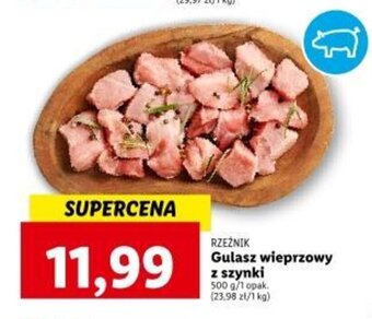 Lidl RZEŹNIK Gulasz wieprzowy z szynki 500 g oferta