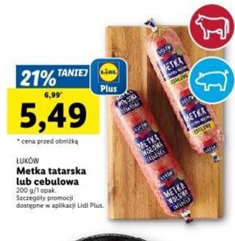 Lidl ŁUKOW Metka tatarska lub cebulowa 200 g oferta